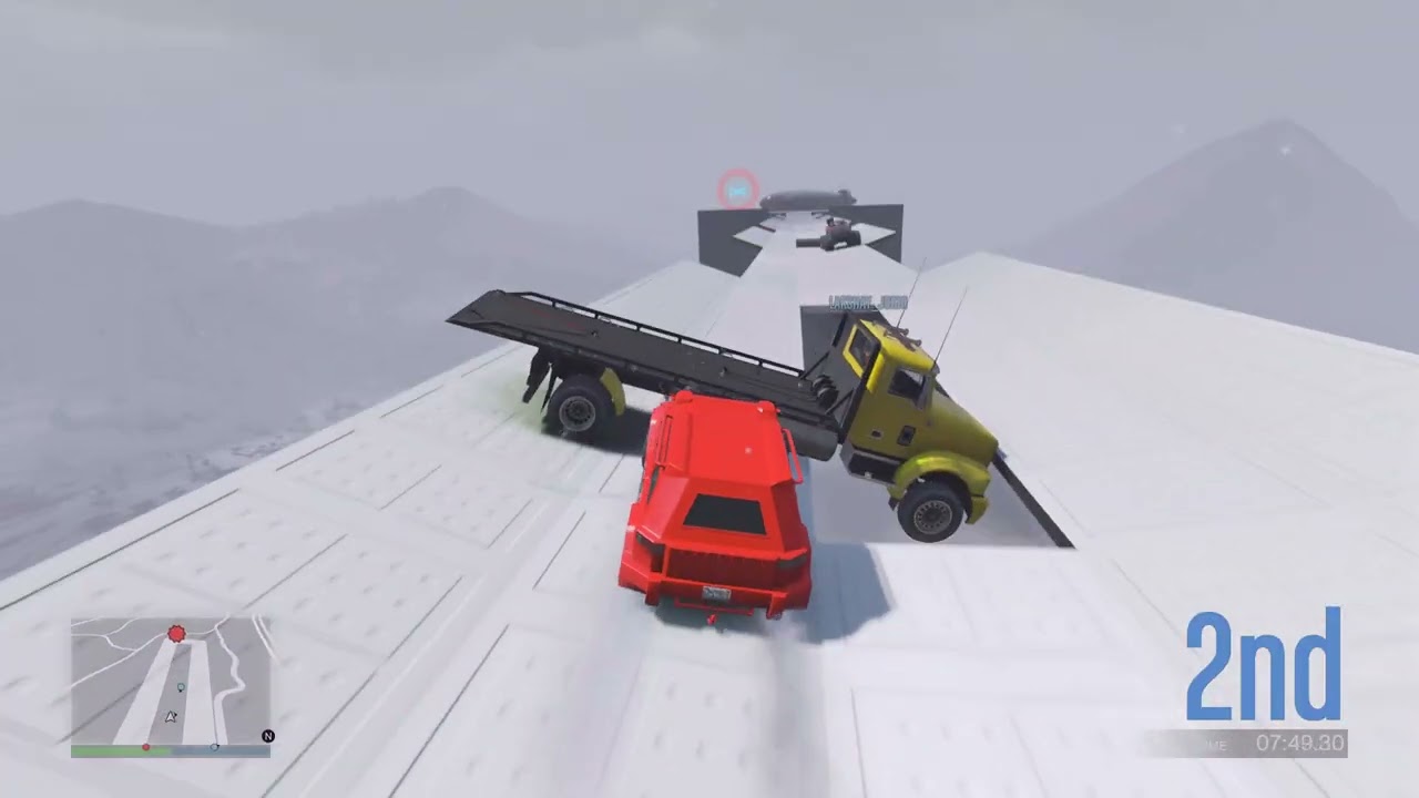 Playing face to face race in GTA online