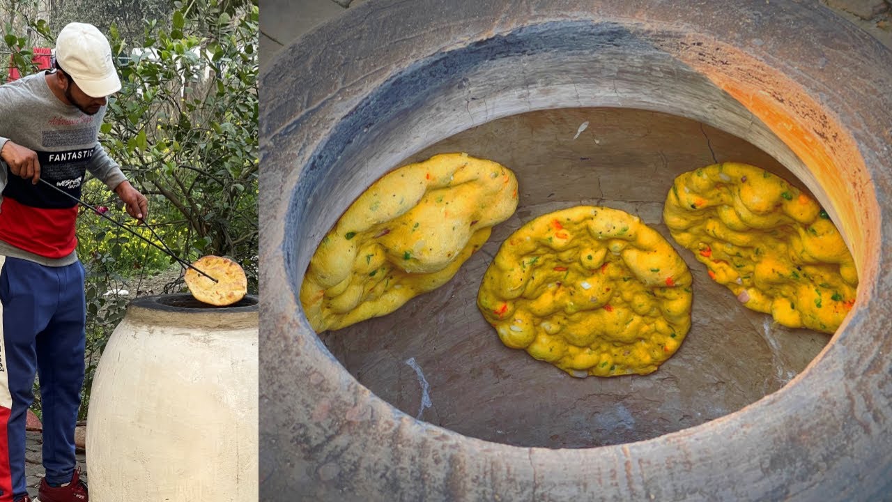 Tandoori Missi Roti with Paneer Gravy I Besan Roti in Tandoor I with SUBTITLE I Roza Food Rail I