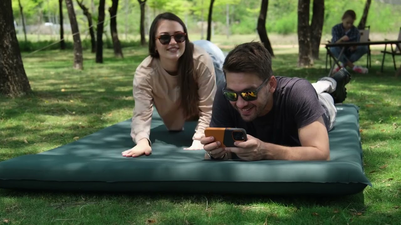 Hazli Queen Inflatable Foam Mattress - ComfortMax Air Mattress for Camping