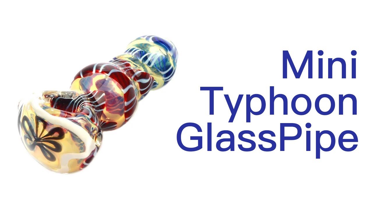 Mini Typhoon Glass Pipe With Millefiori Milli Scheme Patent  | PuffingBird.com