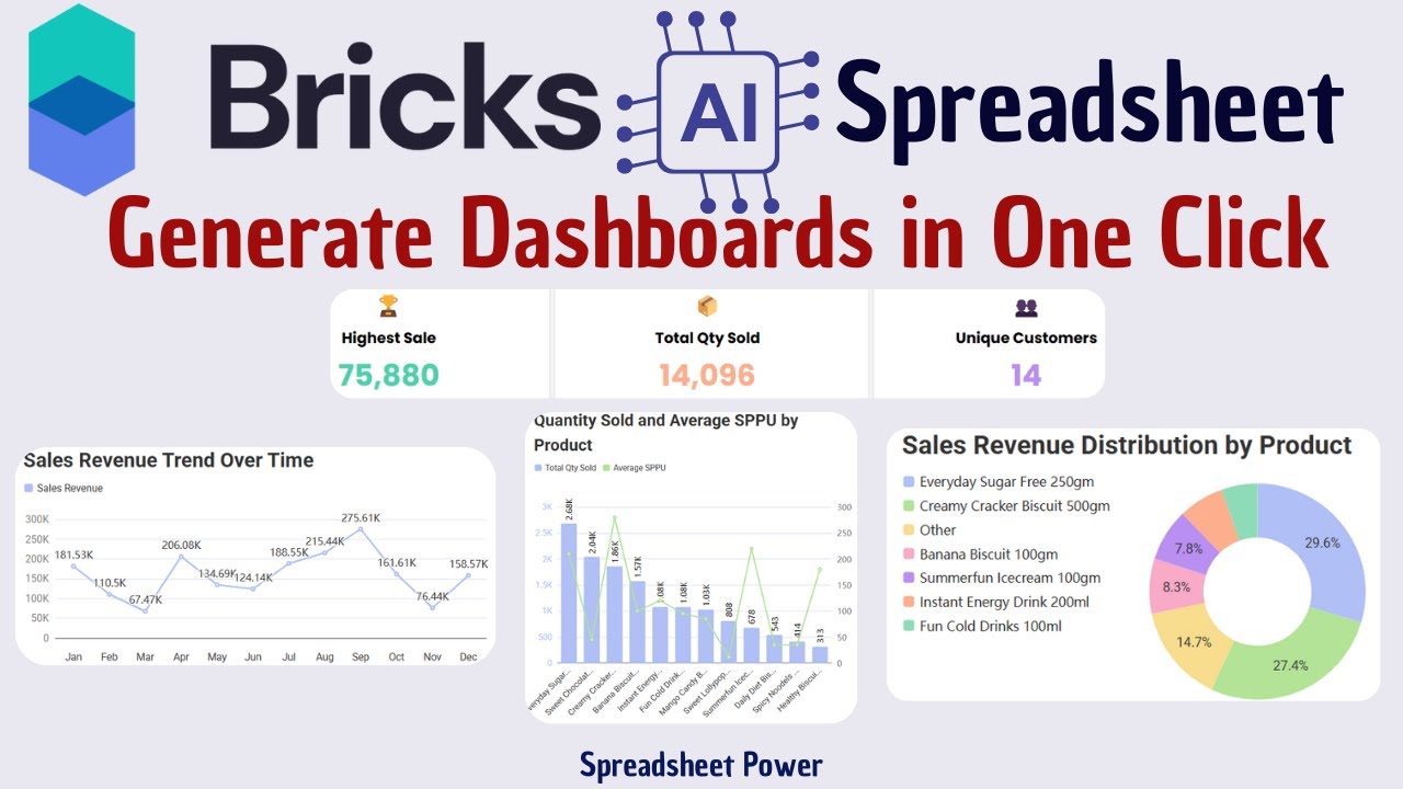 Create Dashboards in Few Seconds Using Bricks AI Spreadsheet