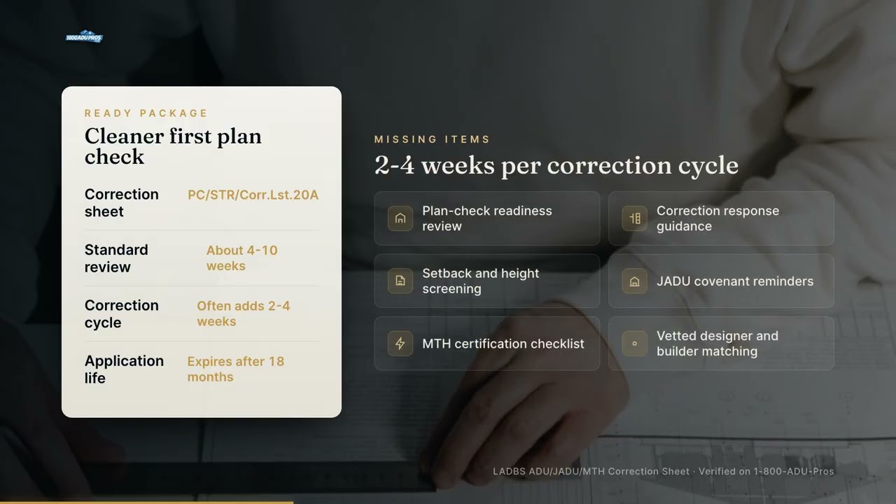 LADBS ADU Correction Sheet: Avoid Plan Check Delays