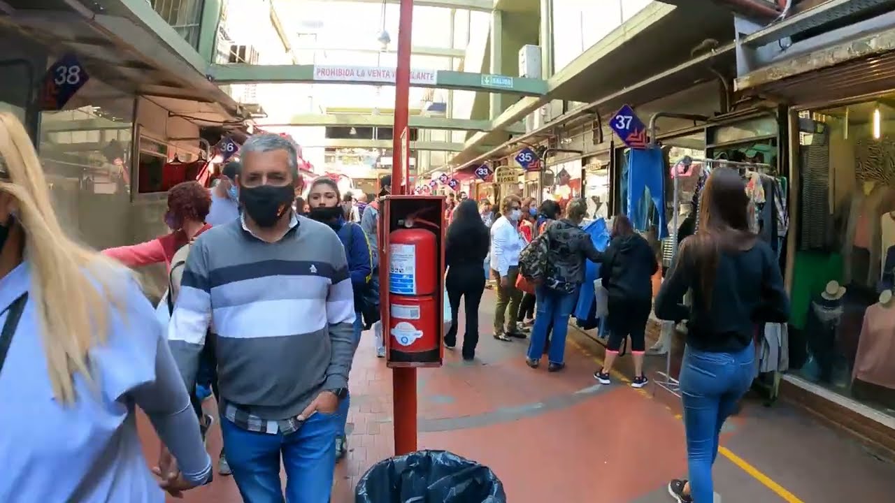Buenos Aires - Shopping Streets of Once | Virtual Tour [4K]