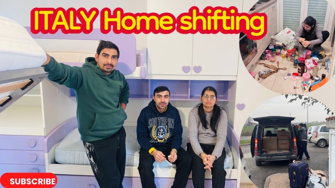 आज हमारे नए घर में पहुँचा सारा सामान 📦 | ITALY 🇮🇹 House Shifting Vlog 