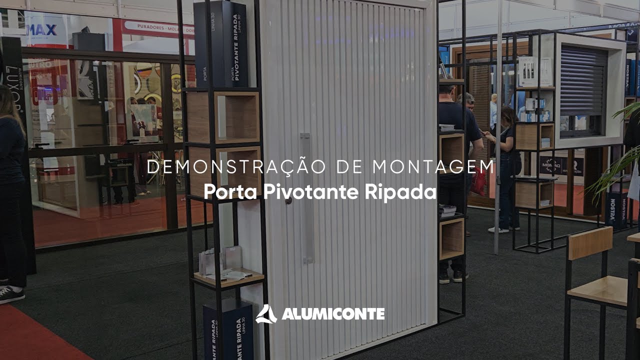 Demonstração de montagem | Porta Pivotante Ripada - Linha 30