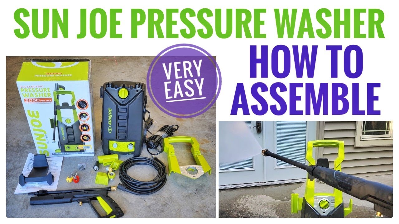 SUN JOE Pressure Washer HOW TO ASSEMBLE / Review