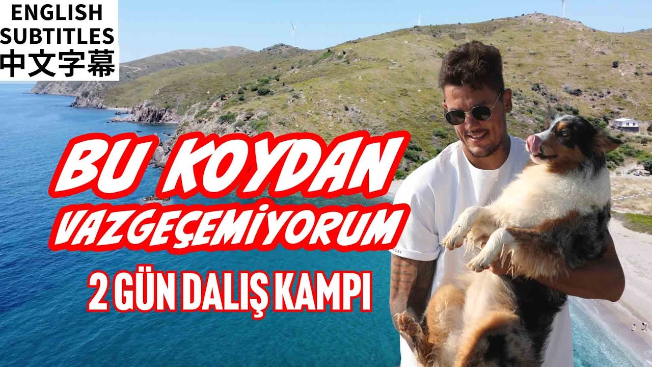 Araç üstü çadırda kamp ve zıpkınla balık avı 🐟 | İzmir