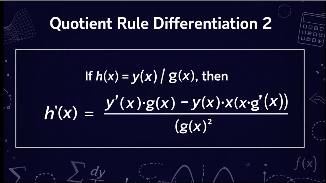 Quotient Rule Differentiation 2