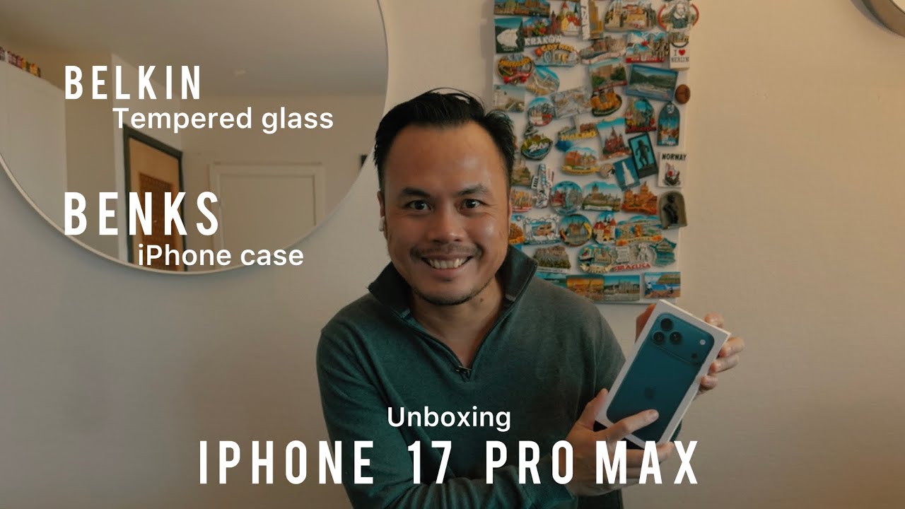 IPHONE 17 Pro Max Blue Unboxing & Belkin Tempered Glass | Benks iPhone Case