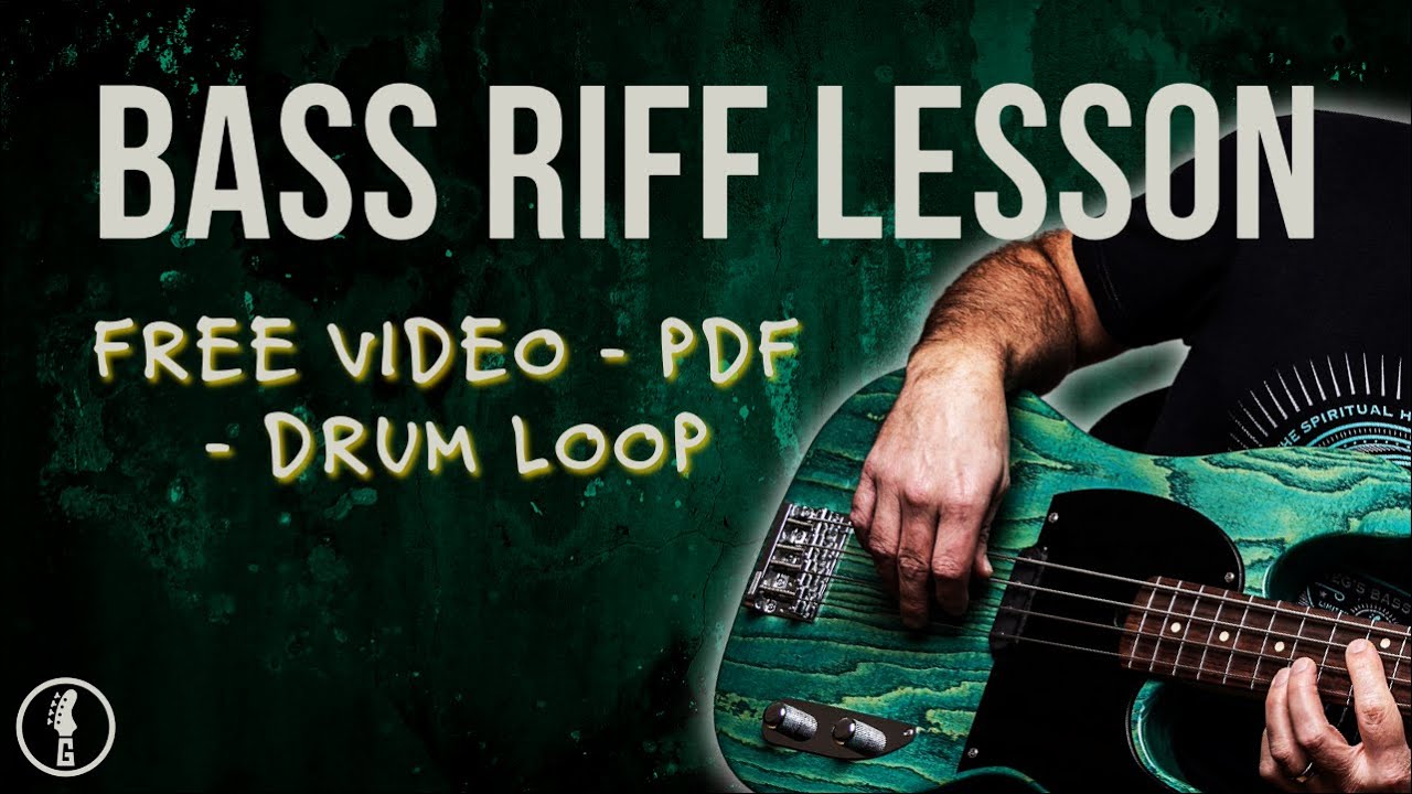 Бесплатный урок игры на басу! Пример Riff Meister + PDF и барабанный луп