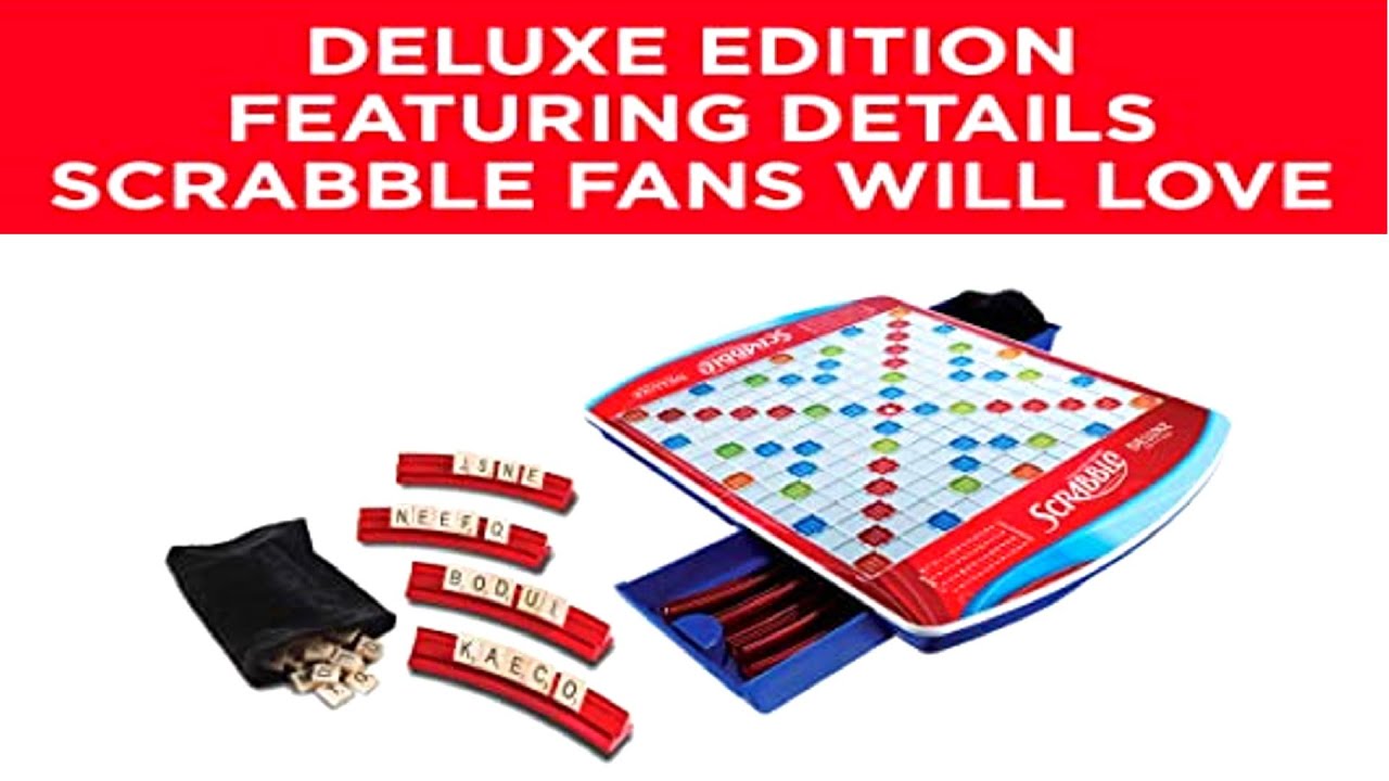 Hasbro Scrabble Deluxe Edition Board Game Family & Party Game