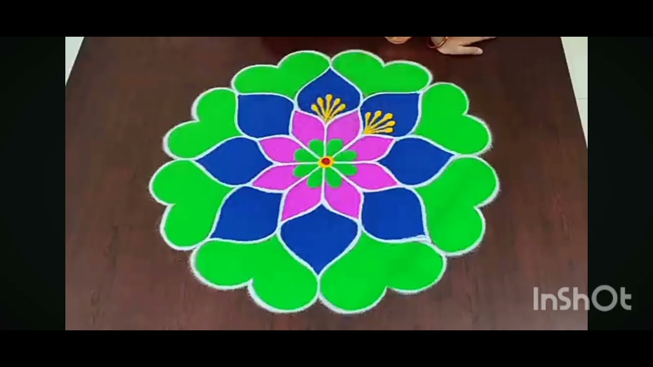 Easy modern rangoli #2025 #trendingshorts #2025 #trendingshorts 
