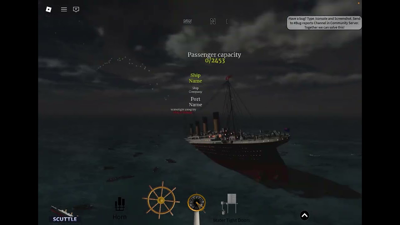 Titanic crashing