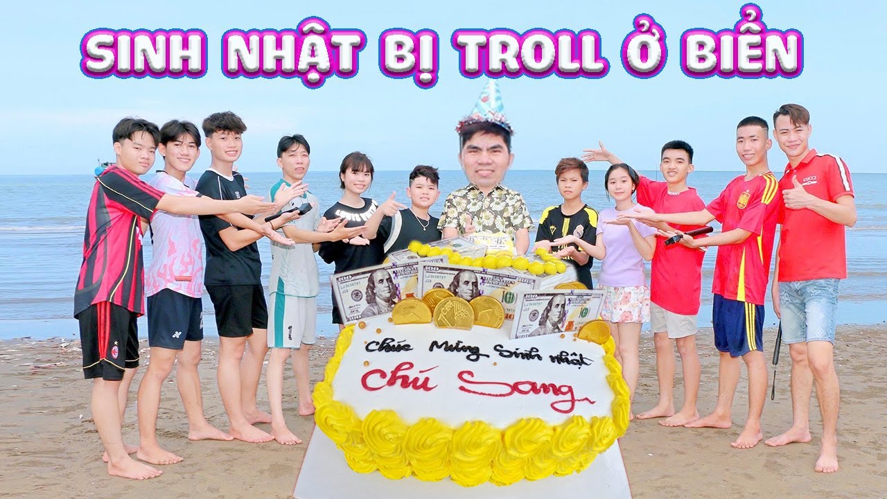 Sinh Nhật Chú Sang Bị Troll Ở Biển #trangandvinh