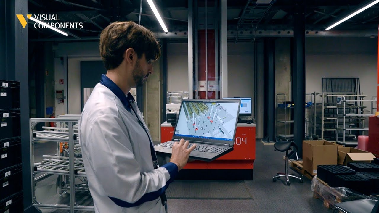 Vaisala optimized and validated its new logistics center with Visual Components