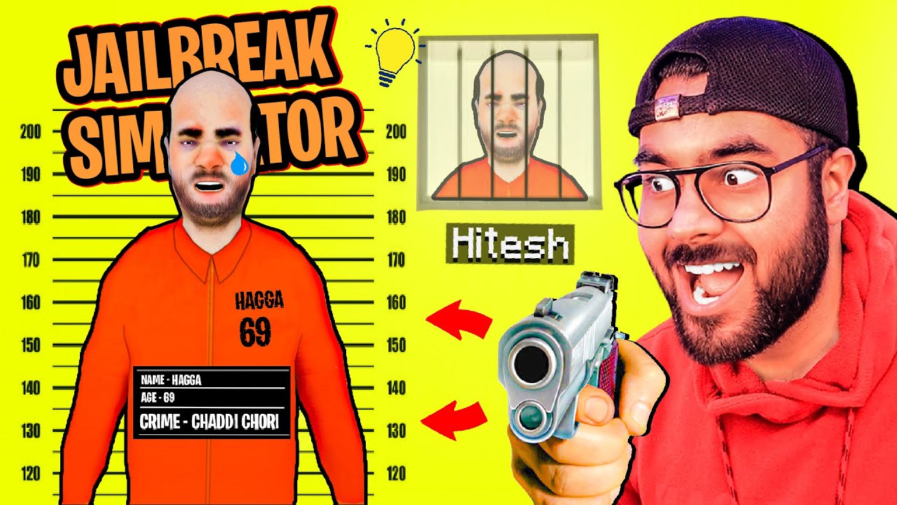 😎 JAILBREAK SIMULATOR - Failed ESCAPE 🤣 | Hitesh KS