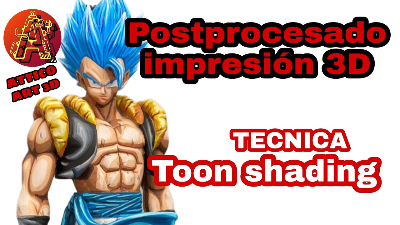 POSTPROCESADO IMPRESION 3D, GOGETA SSJ BLUE, ( TECNICA ) MAKERS HERNAN SOBRIDO, ATTICO ART 3D, CAP 2