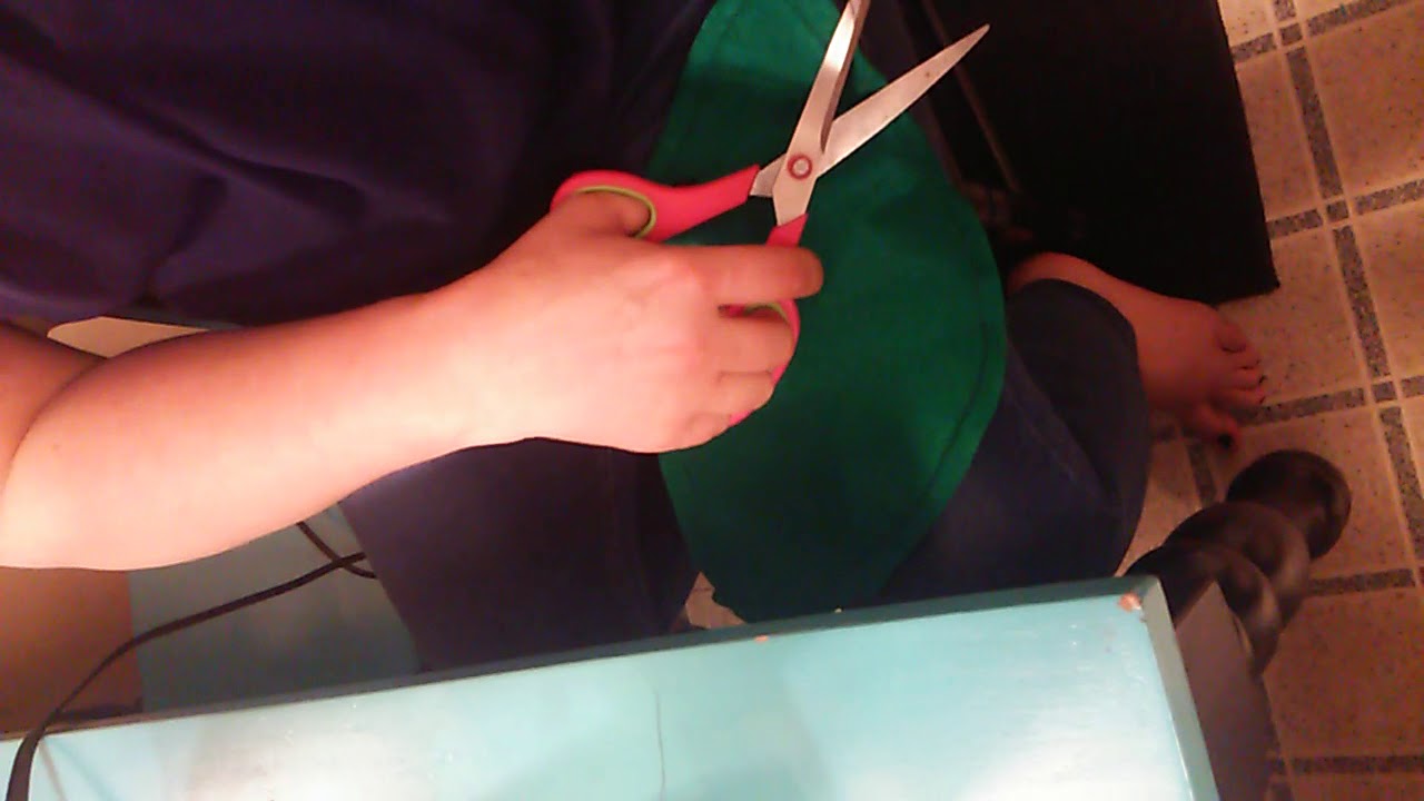 Mom making my costume