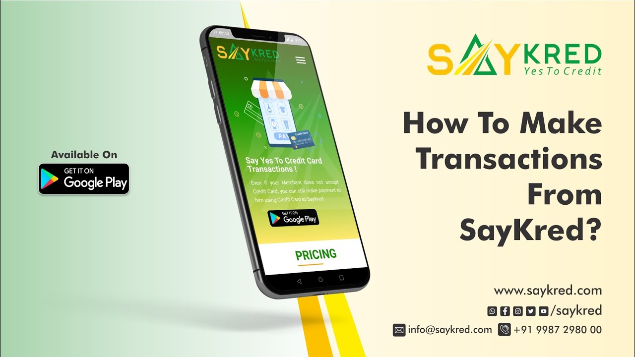 How to Pay through Mobile into Saykred App