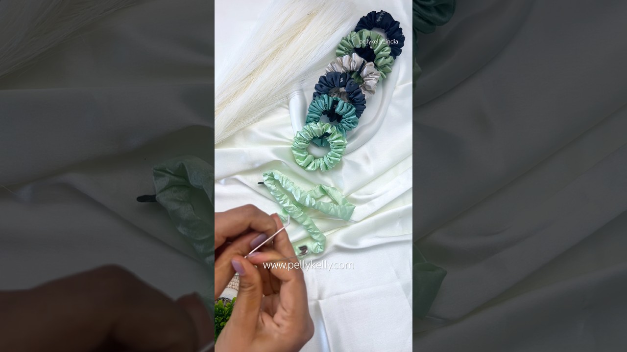 😍 Beautiful skinny scrunchie set pack of 6 now available on amazon shop now #diy #fashion #ytstudio