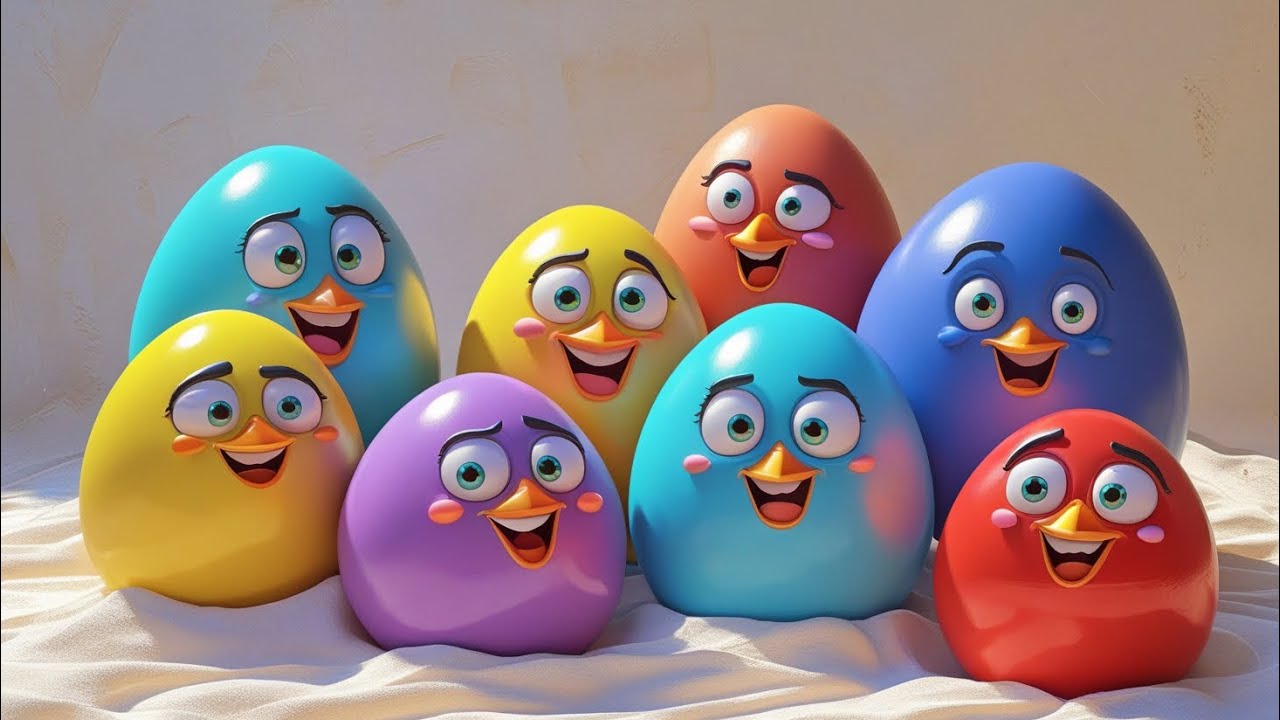Surprise Eggs Kids Song🌈 | Colourful eggs🥚🥚🥚 | + More Earlylearning Nursery Rhymes & Kids Songs