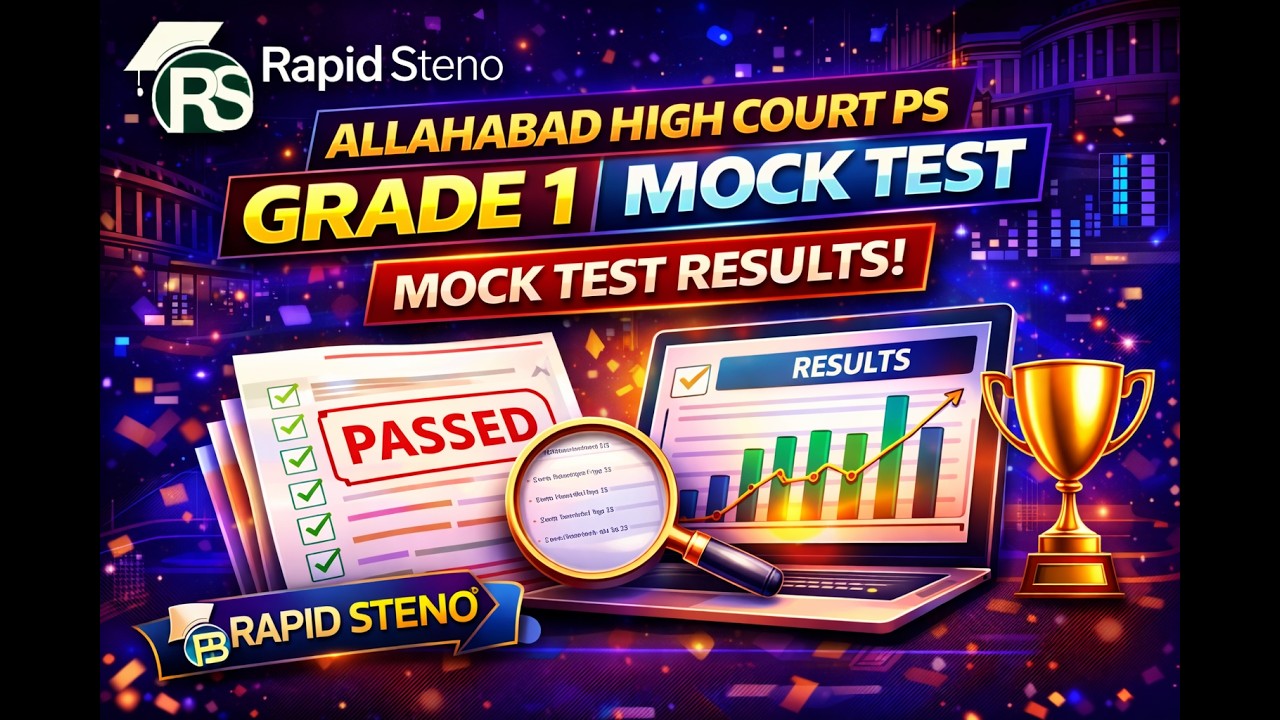 Allahabad High Court PS Grade 1 Stage 1 Mock Test Results | Rapid Steno #allahabadhighcourt #ahc