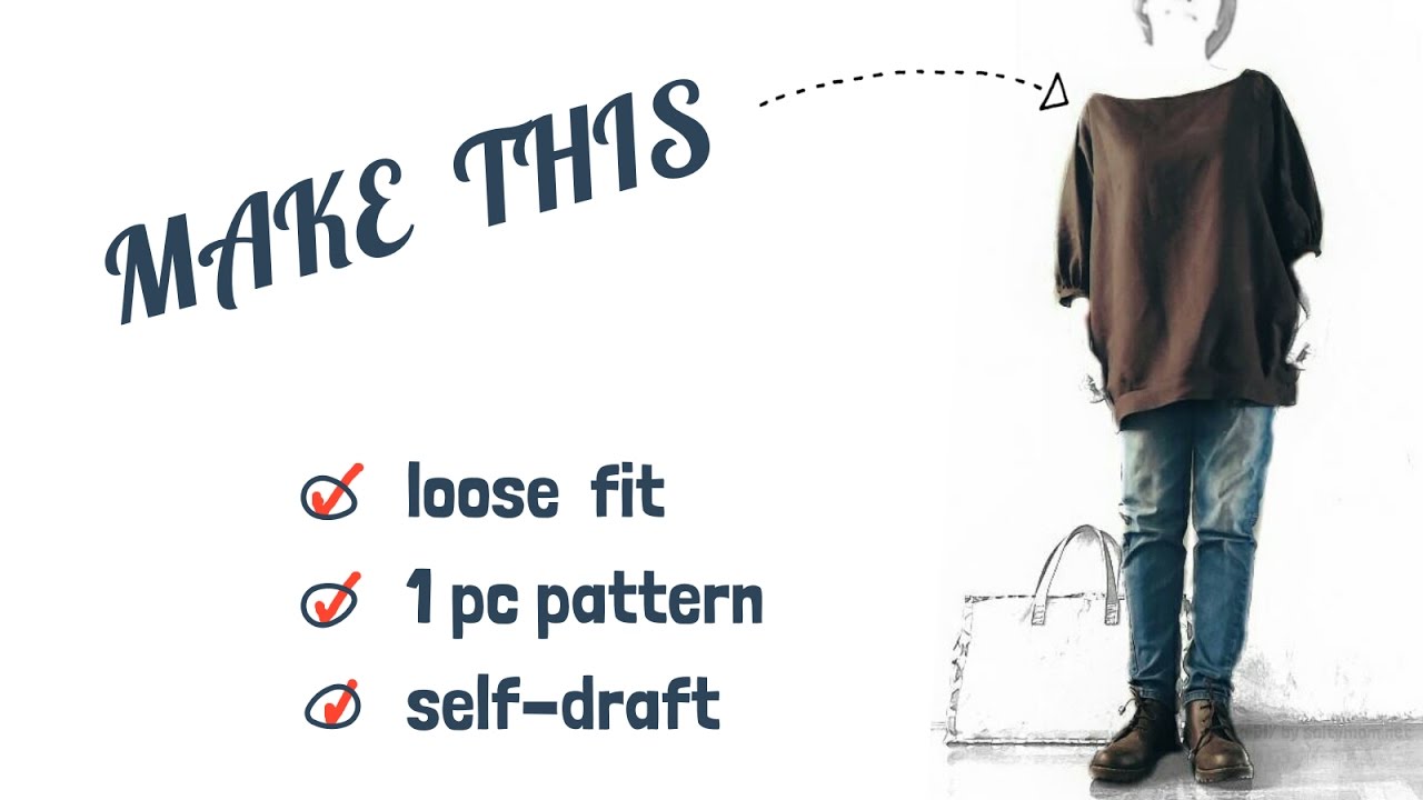 How to sew a loose fitting linen top with self drafted pattern