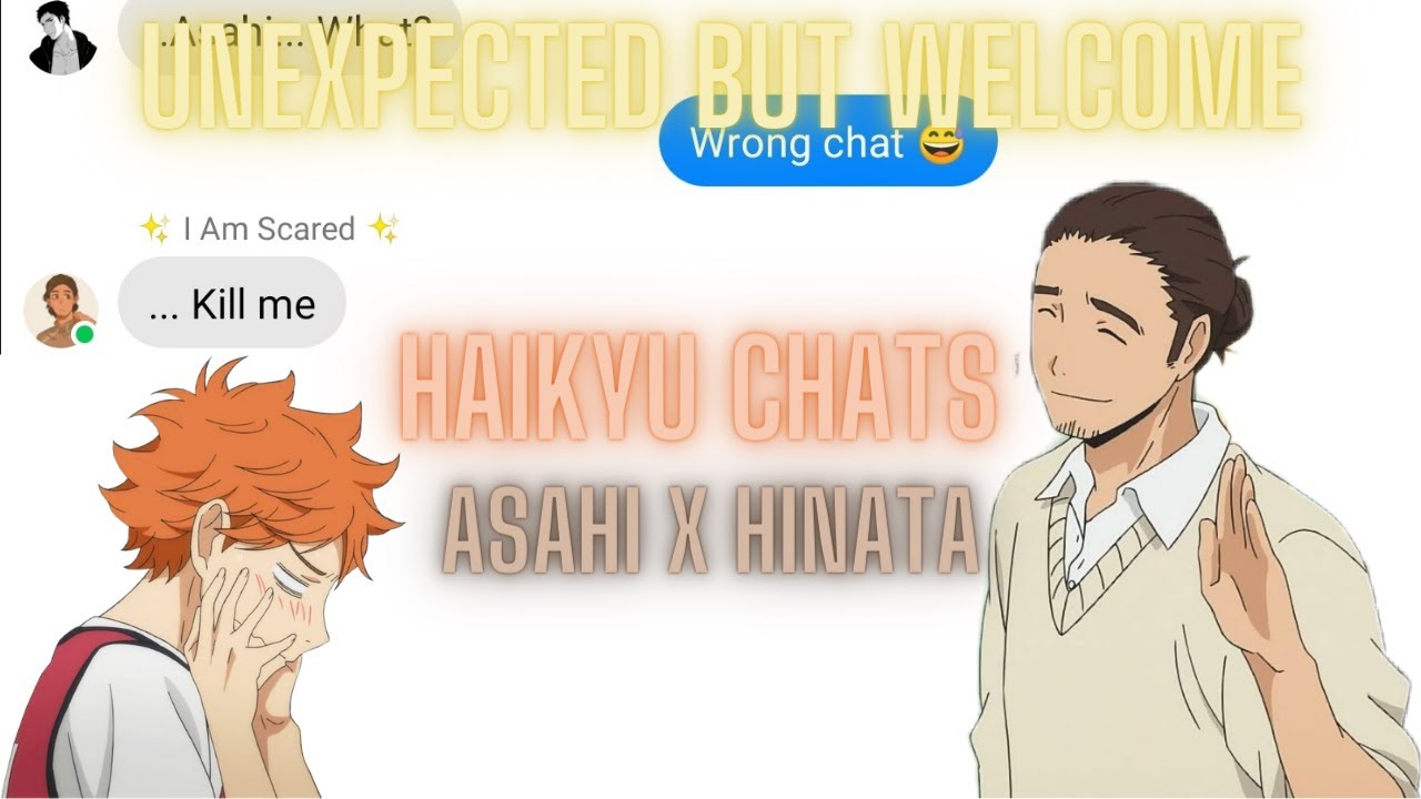 Unexpected but welcome|Asahi x Hinata| Haikyu texts.
