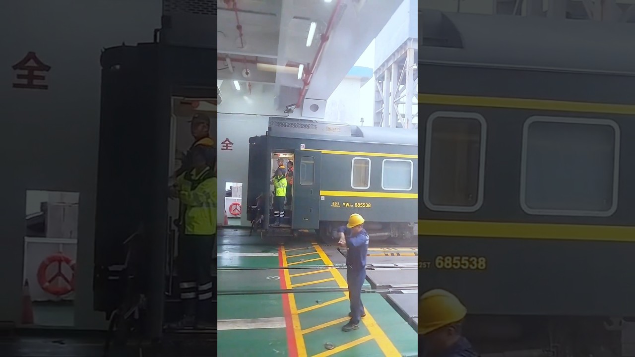 How Entire Trains Are Transported on Ships Across the Sea?