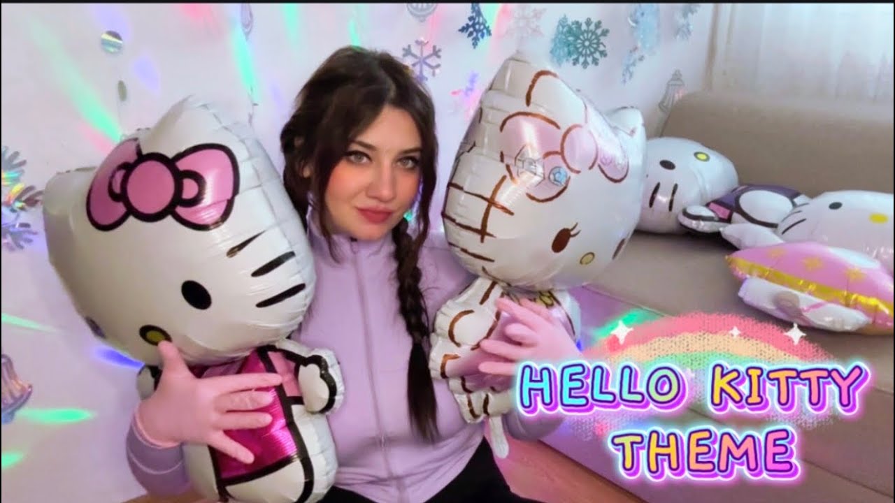 ASMR | Воздушные шарики в стиле Hello Kitty 🩷