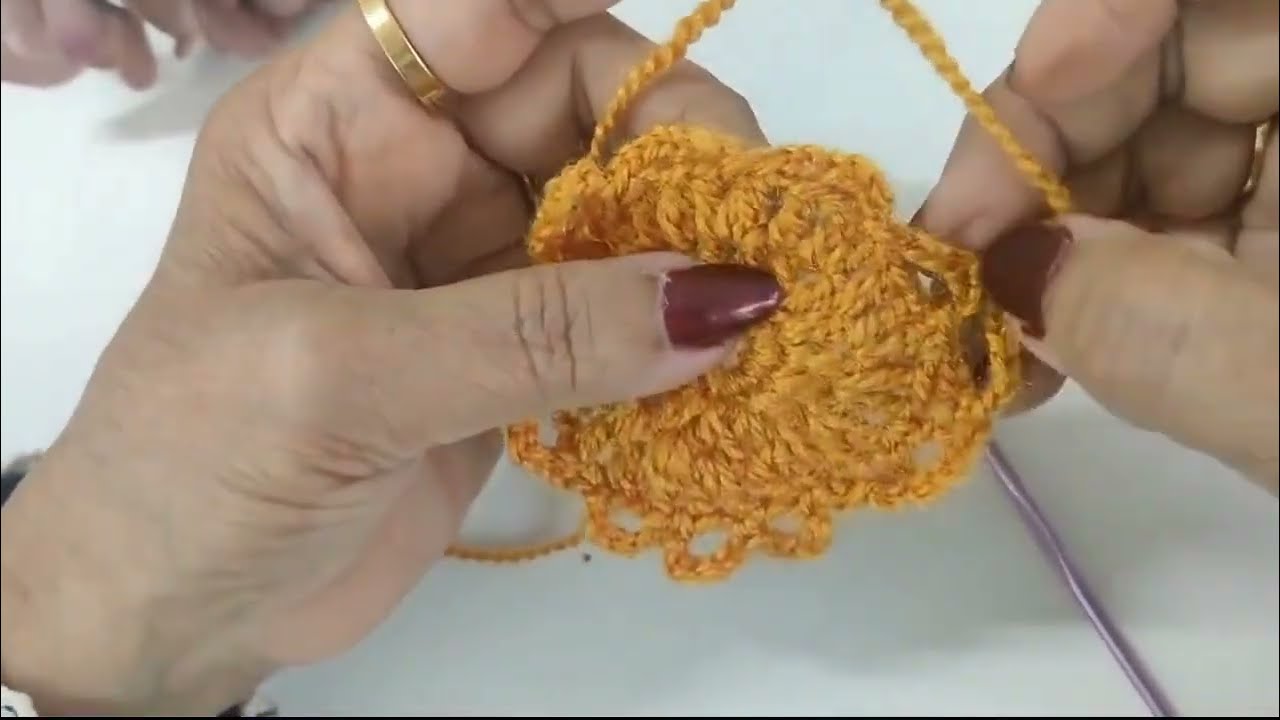 Learn n do Crochet with me, 3D Flower for motiff, projects