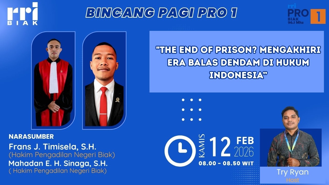 Bincang Pagi Pro 1 RRI Biak FM 96,1 MHz
