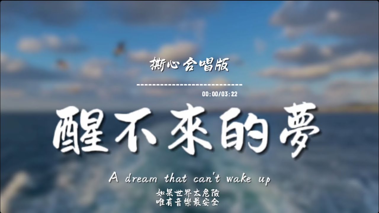 醒不來的夢(撕心合唱版)/ Haohao |原唱：｜『我祝你往後再愛上誰都痛徹心扉越是付出真心輸的越狼狽』