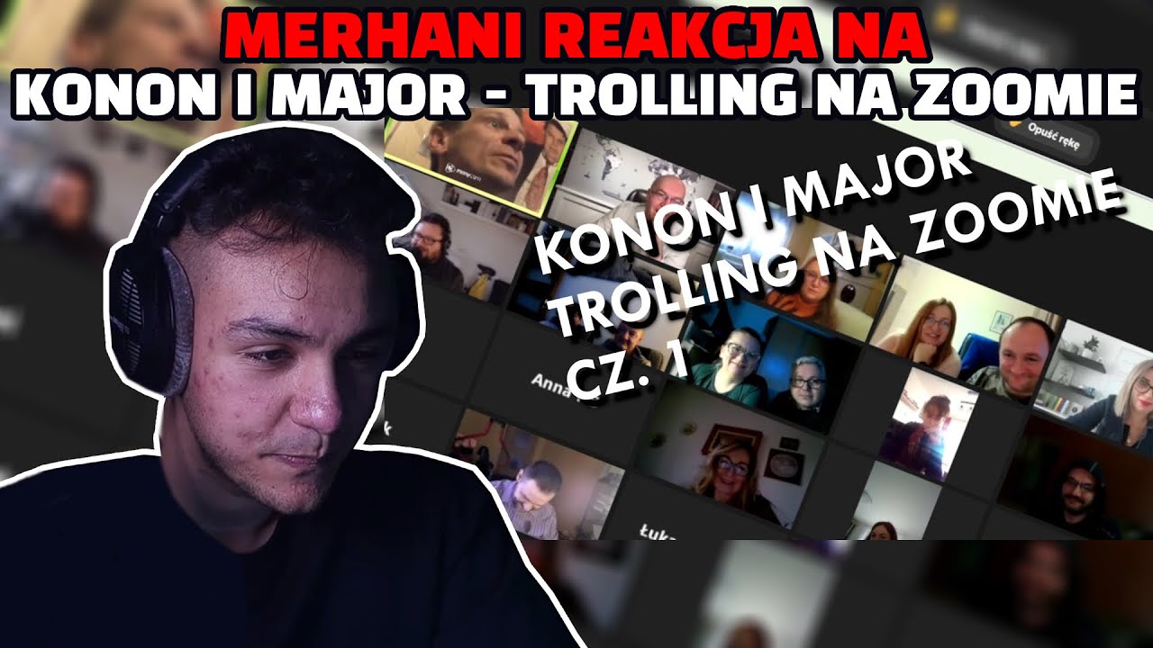 Merghani reakcja na KONON I MAJOR - TROLLING NA ZOOMIE