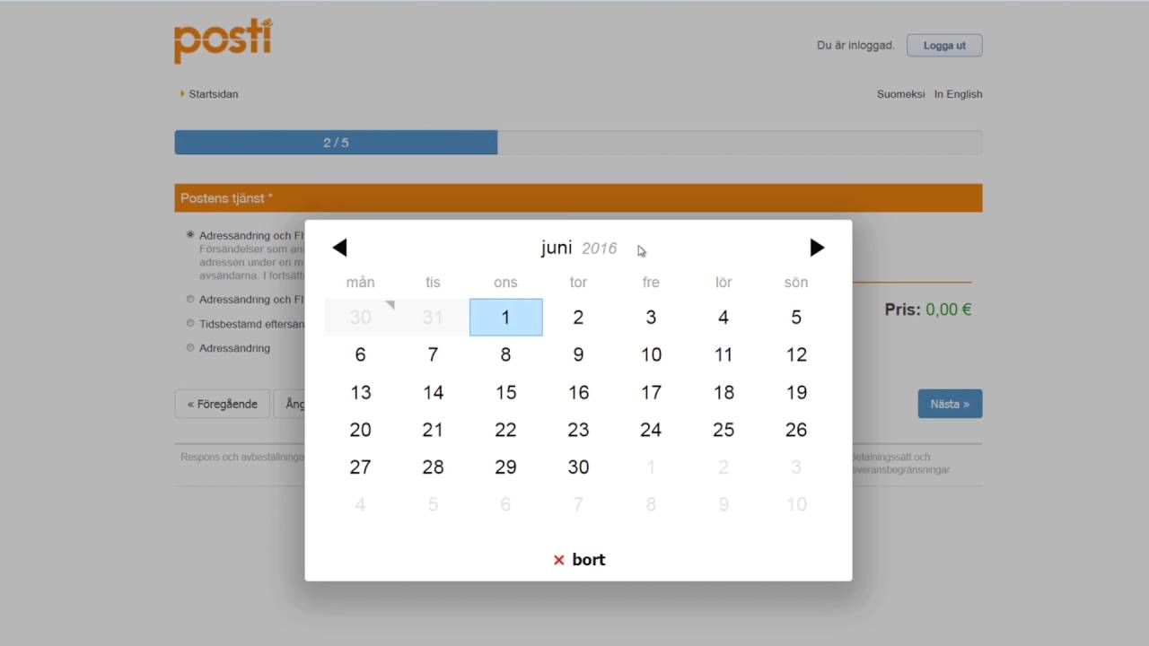 Flyttanmälan e-tjänst
