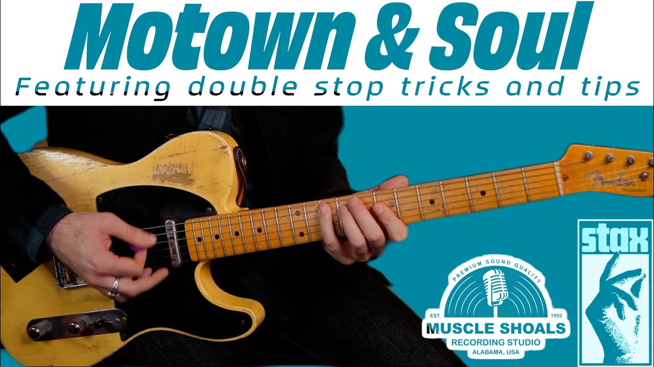 Motown & Soul; Double stops and fancy chordal tricks! Muscle Shoals/Stax style guitar solo lesson!