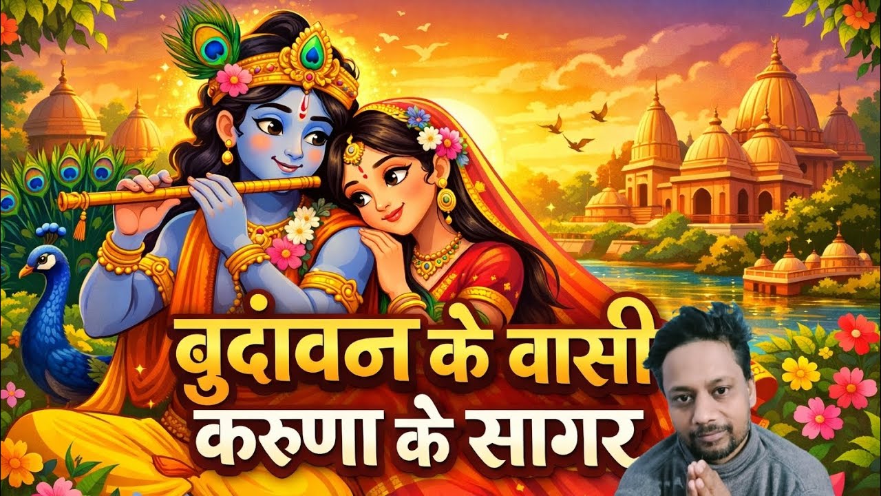 वृंदावन के वासी करुणा के सागर 💞 राधा कृष्ण की सबसे सुंदर झलक | Divine Love Story #krishnabhajan #yt 