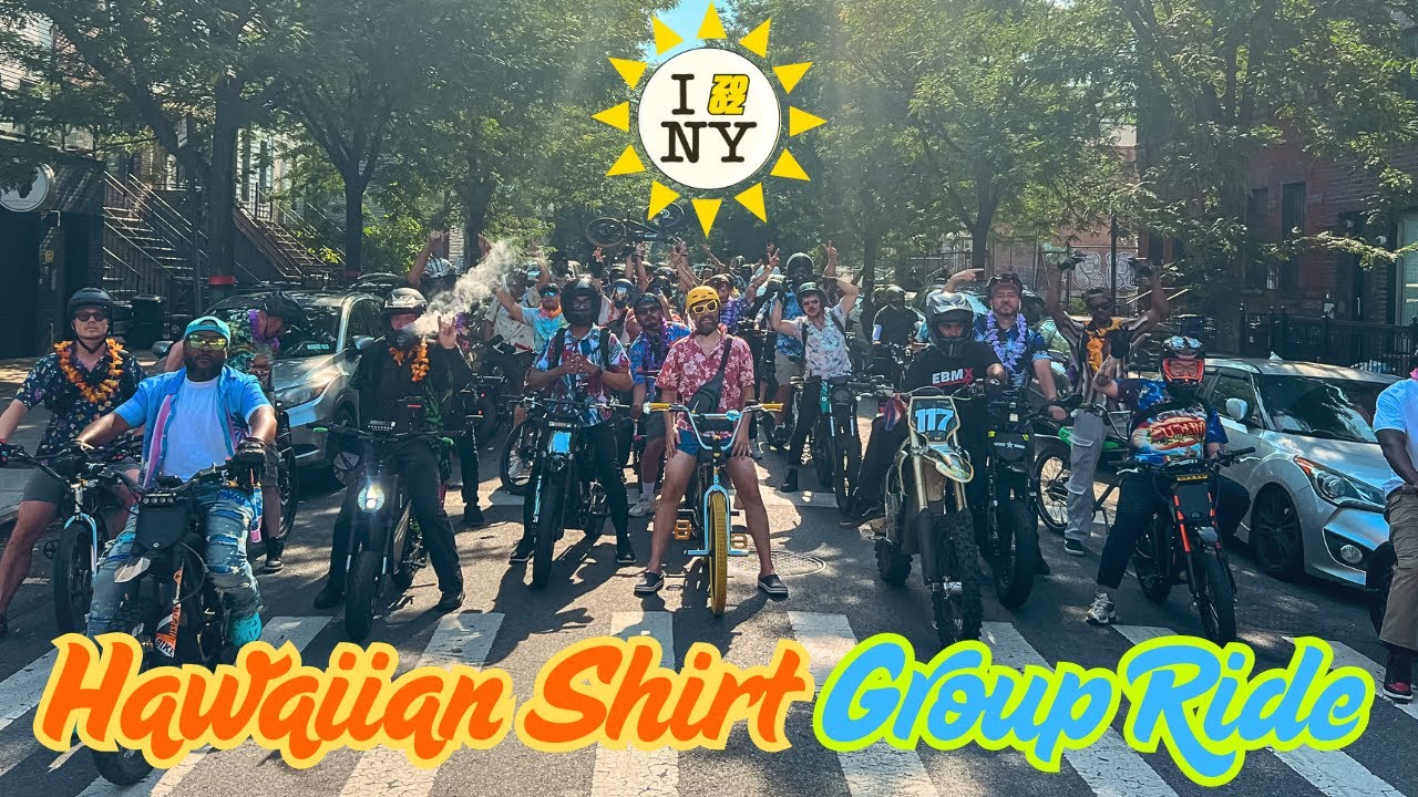 NYC Zooz Club Hawaiian Shirt Ride in Brooklyn| eBike POV
