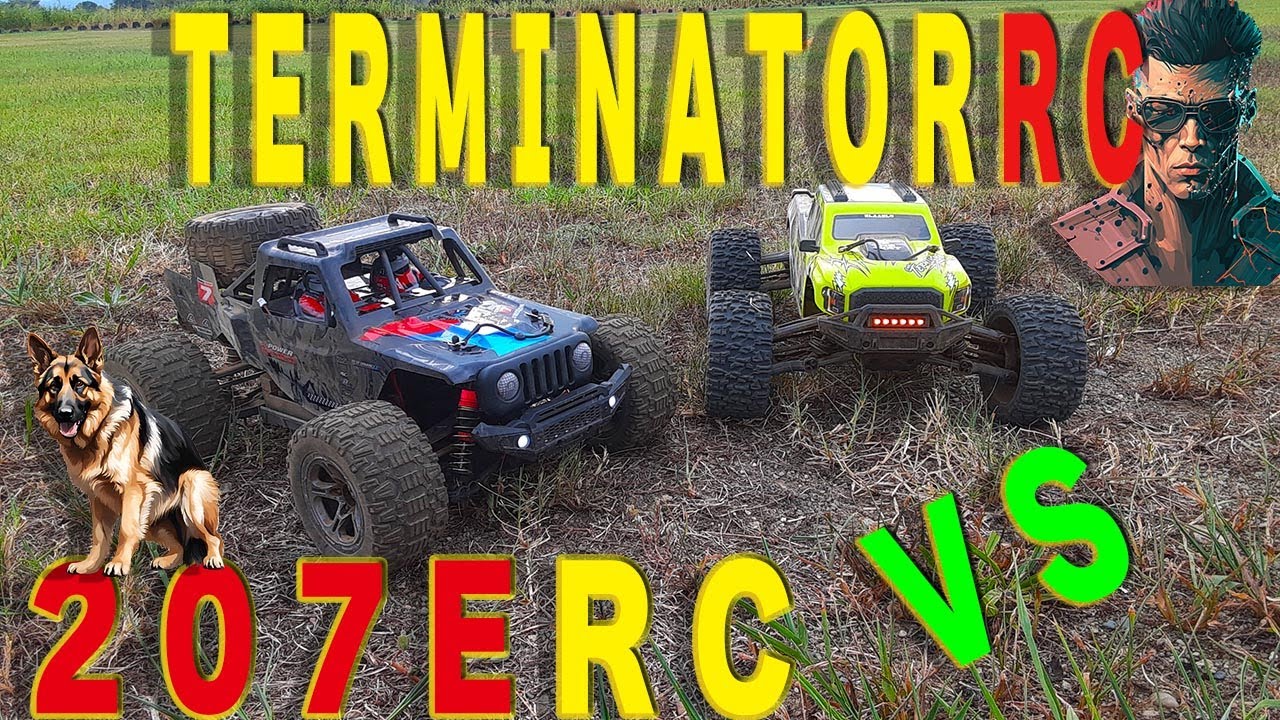 DEERC 207E VS ターミネータ RC! バトル！危険な雰囲気漂う☢　ブラシレスモーターパワー💪