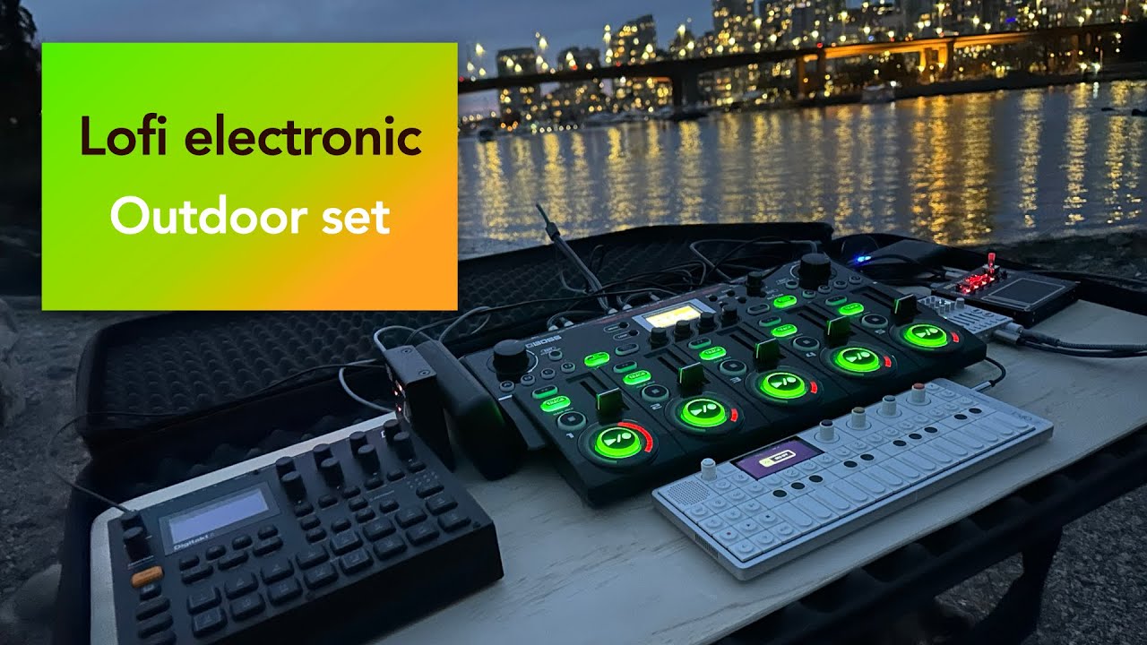 Outdoor electronic live looping set - OP-1 field, Digitakt II, RC505