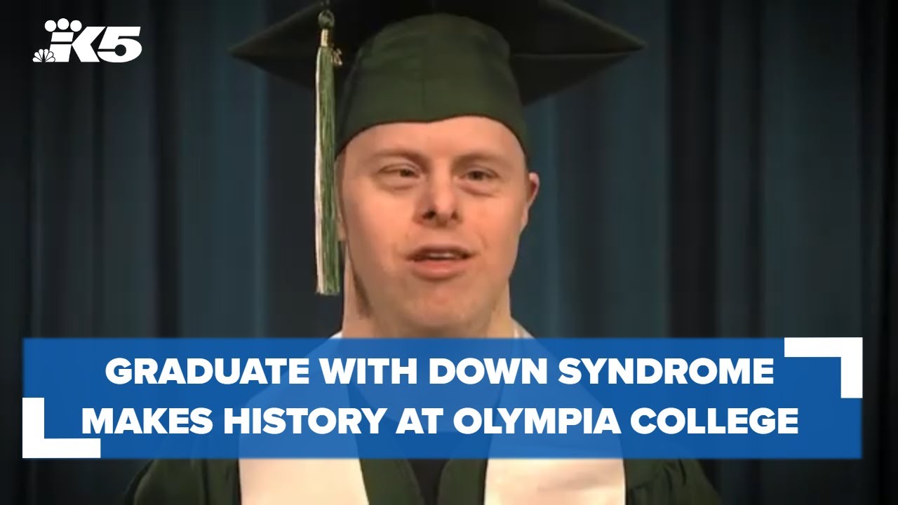 Graduate with Down syndrome makes history at Olympia college
