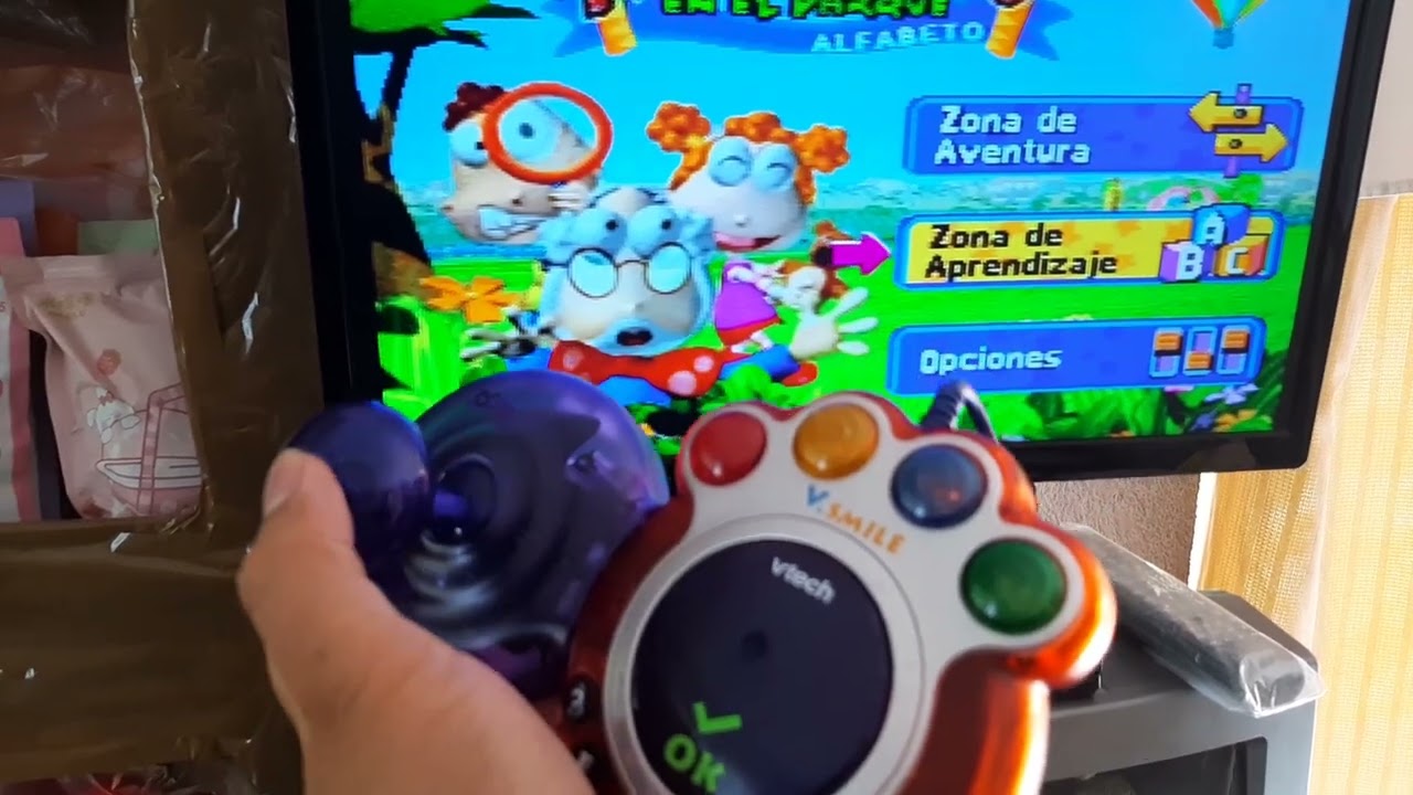 V smile con 3 juegos en español,eliminador original y control,funcionando.