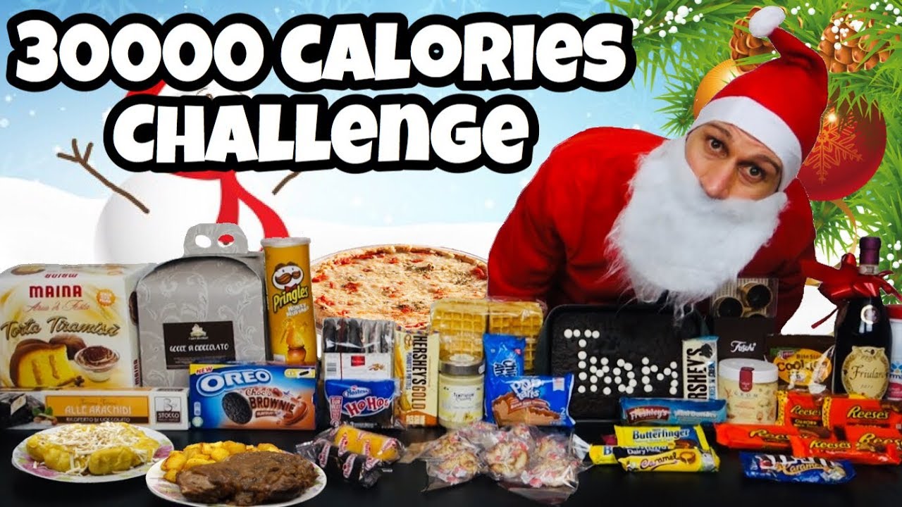 30000 Calorie Challenge - Italiano - Christmas Cheat Day Man VS Food