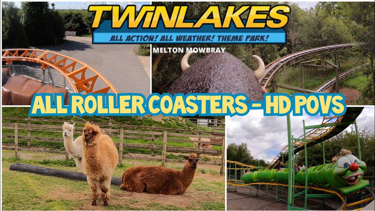 Twinlakes Park - All Roller Coasters HD On-Ride POVs