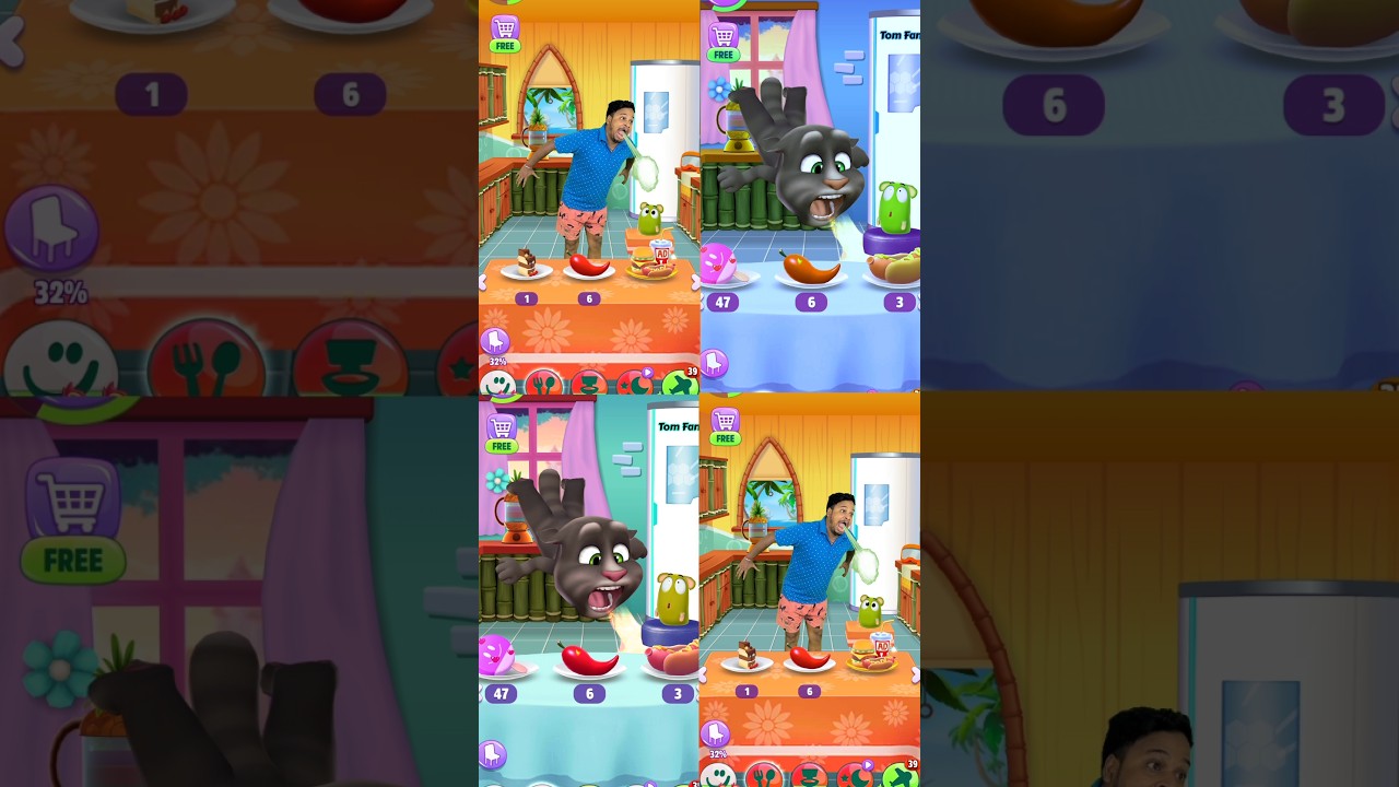 Chili Reaction My Talking Tom 2 🔥 #shorts #tom #cartoon #mytalkingtom2 #cat #viral