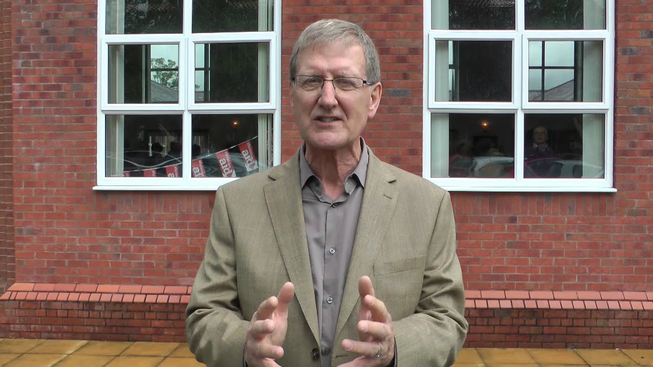 Paul Weaver speaking after preaching at New Life Church Congleton