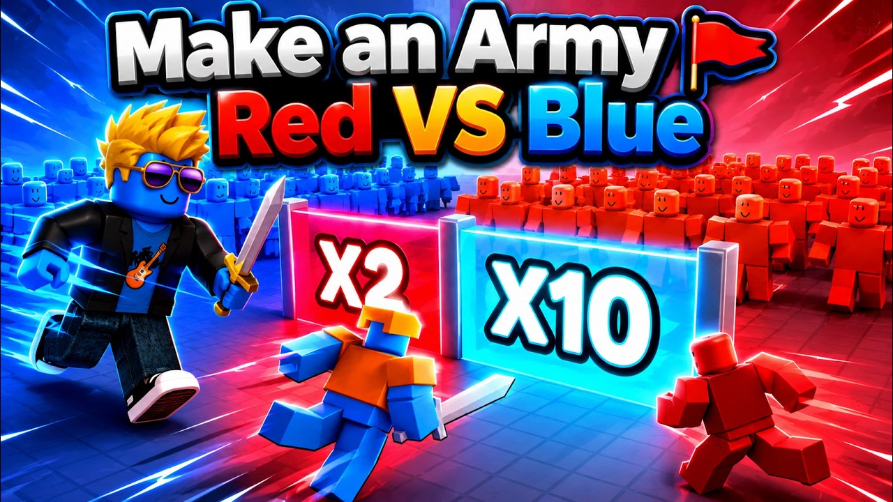 Make an Army 🚩 : Red VS Blue [Beta] - Roblox, Start Game [4K 60FPS] (No Commentary)