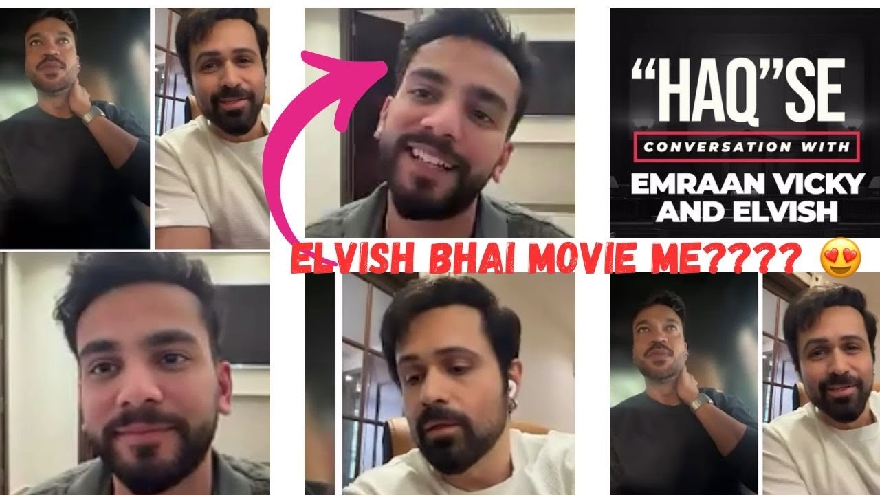 Elvish Yadav with Emran Hashmi 💀 |Elvish Confirms His Bollywood Debut After Chat With Emran & Vicky😍