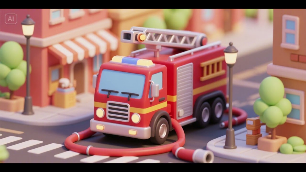 Feuerwehrauto dreht sich mit Zugpfeifen 🚒🚂🎶 | Kinderlied & Musikspa&szlig; | Nursery Rhymes & Kids Songs
