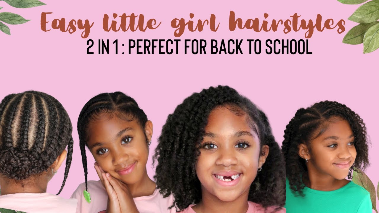 Easy Little Girl Hairstyles | 2 in 1 Perfect for back to school | How to flat twist